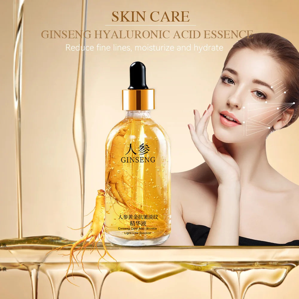 Ginseng Essence Polypeptide Anti-Aging Essential Oil Gold Polypeptide anti Wrinkle Essence Tighten Loose Skinreduce Fine Lines