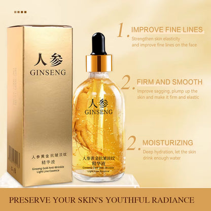 Ginseng Essence Polypeptide Anti-Aging Essential Oil Gold Polypeptide anti Wrinkle Essence Tighten Loose Skinreduce Fine Lines
