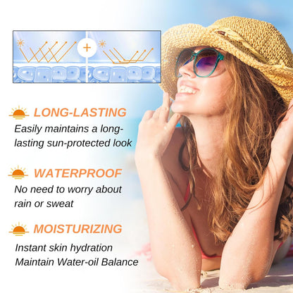 Spf 100 Face Sunscreen Moisturizer - Travel Size Sunblock - Oil Free Facial Sun Screen - Sun Screen Protector for Face & Body - Non-Greasy,No White Cast Waterproof Sunscreen Lotion -Dry Oily Skincare
